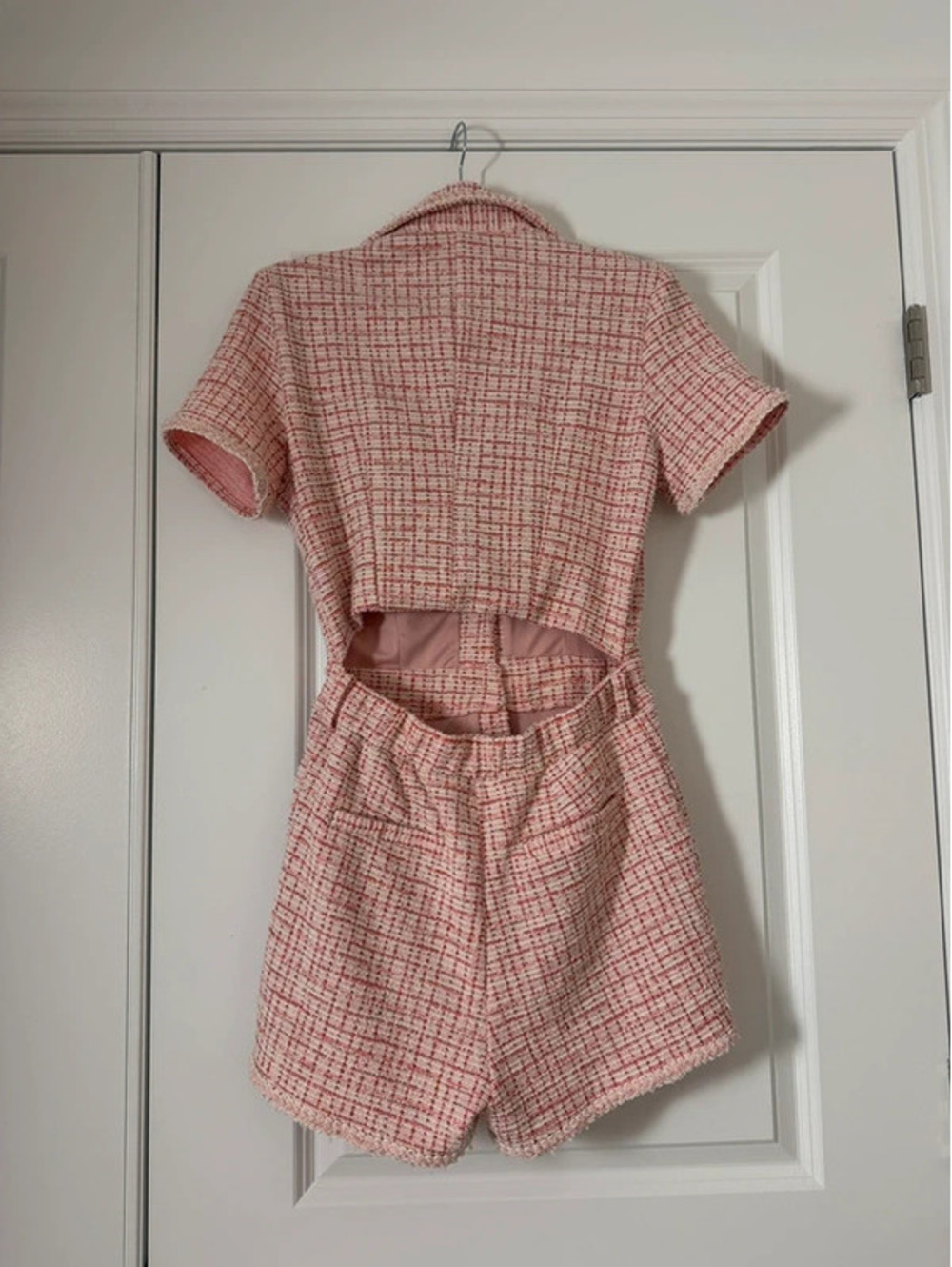 Fashion Nova pink tweed romper - Picture 2 of 3